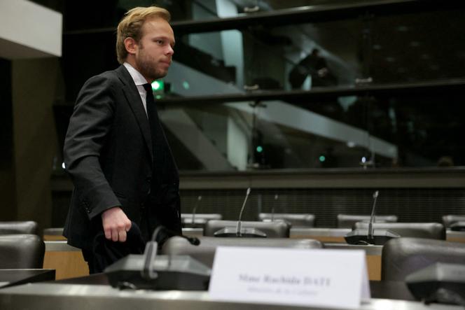 Charles Alloncle, député de l’UDR et rapporteur de la commission d’enquête parlementaire sur l’audiovisuel public, lors d’une audition à l’Assemblée nationale, à Paris, le 5 février 2026.