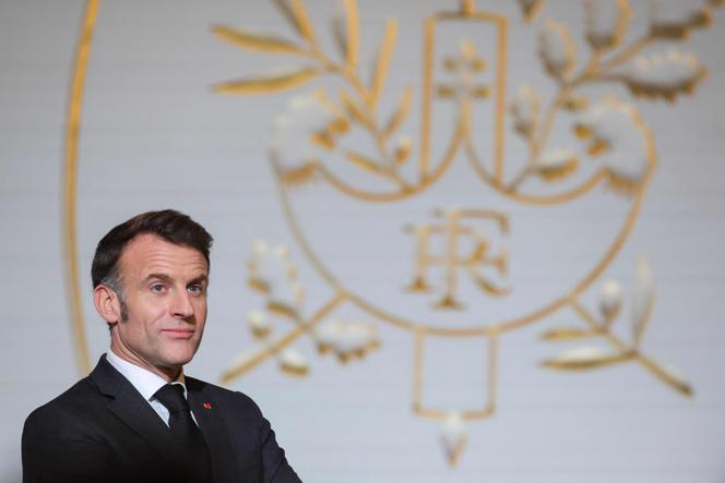 Emmanuel Macron au palais de l’Elysée à Paris, le 5 février 2026.