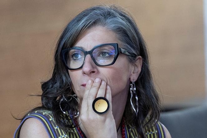 La rapporteuse spéciale de l’ONU pour les territoires palestiniens, Francesca Albanese, à Rome, le 6 octobre 2025. 