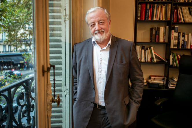 Vincent Montagne, dans les bureaux du Syndicat national de l’édition, dont il est président, à Paris, le 17 octobre 2022.