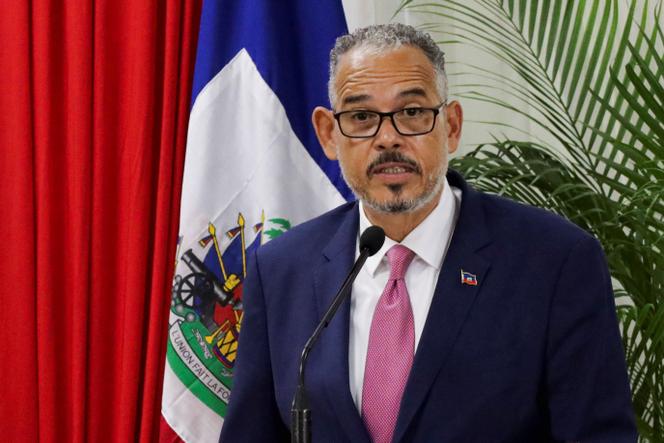 Le premier ministre haïtien Alix Didier Fils-Aimé, à Port-au-Prince, en Haïti, le 7 février 2026.