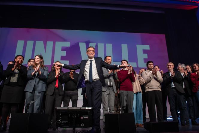 Le premier secrétaire du Parti socialiste (PS), Olivier Faure, lors de la convention nationale de lancement de campagne du PS pour les élections municipales, à la Maison de la Mutualité, à Paris, le 8 février 2026.