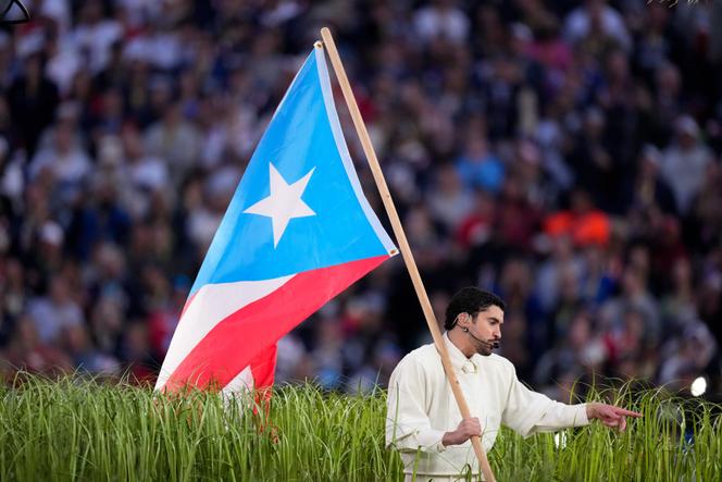 Bad Bunny performs during the halftime show at Super Bowl LX, New England Patriots v Seattle Seahawks - Levi's Stadium, Santa Clara, California, February 8, 2026.