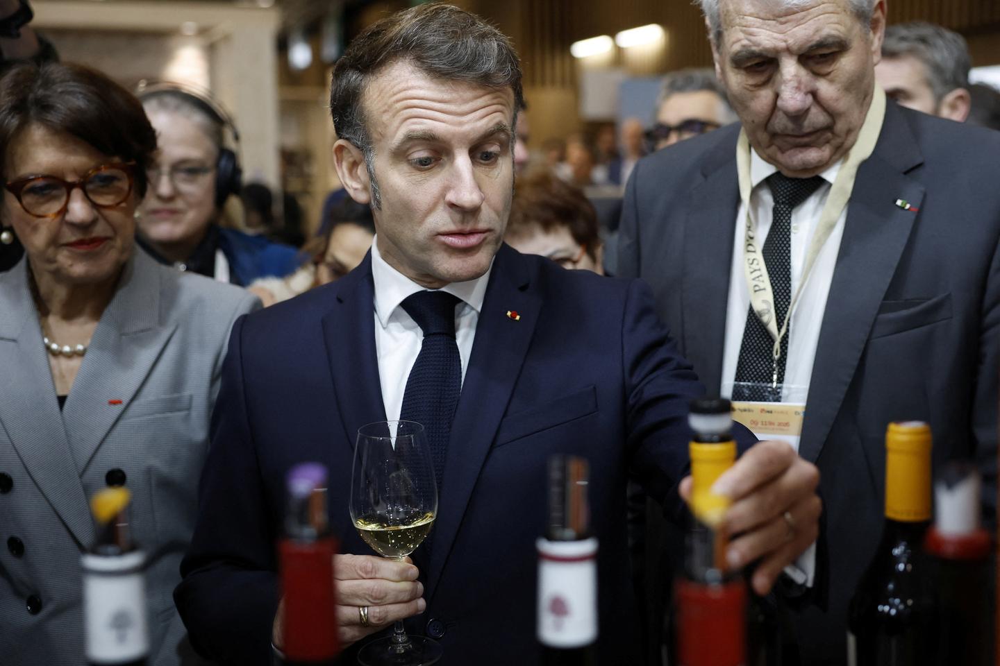 Macron visits French wine fair to support struggling industry