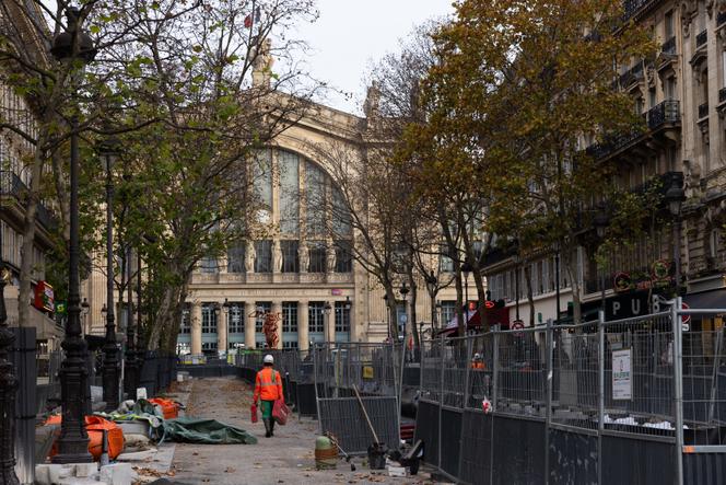 Sur le chantier de la rénovation de la gare du Nord, à Paris, le 1ᵉʳ&nbsp;décembre&nbsp;2025. 