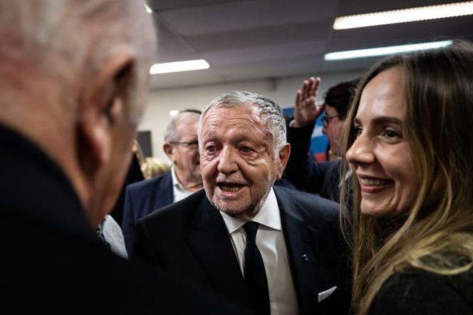 Jean-Michel Aulas, candidate for mayor of Lyon, during the inauguration of his campaign headquarters, November 25, 2025.