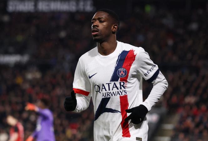 L’attaquant français du PSG, Ousmane Dembélé, lors du match de Ligue 1&nbsp;face à Rennes, au Roazhon Park, le 13&nbsp;février&nbsp;2026.