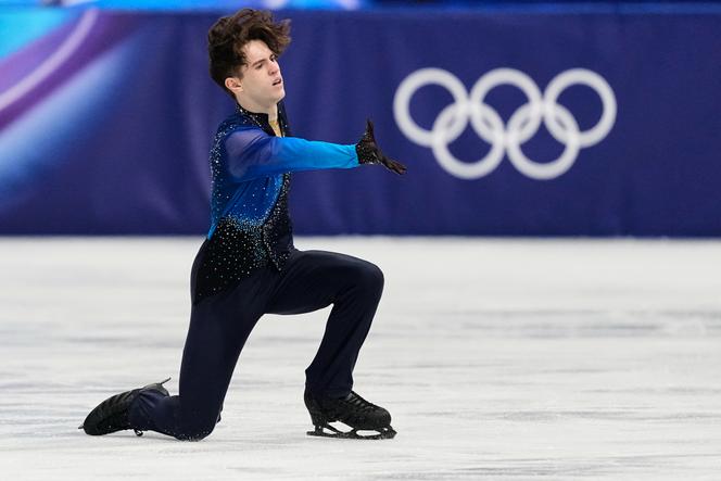 Mikhail Shaidorov lors de l’épreuve du programme libre en patinage artistique à Milan, le 13&nbsp;février 2026.