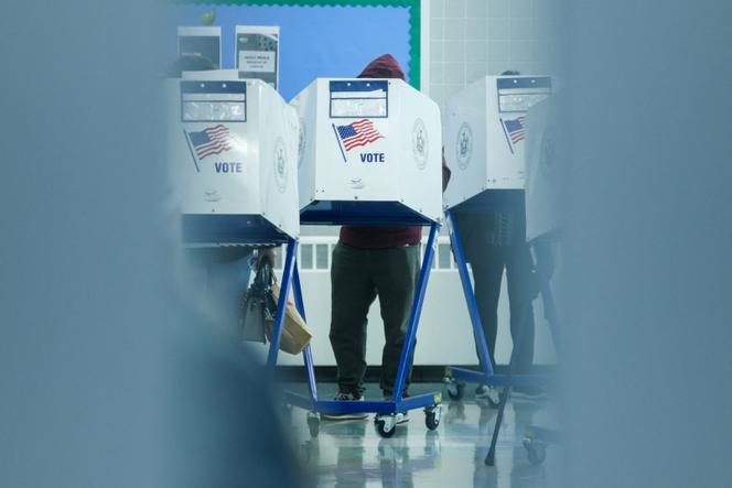 Un bureau de vote dans le quartier d’Hamilton Heights à New York, le 4&nbsp;novembre&nbsp;2025.