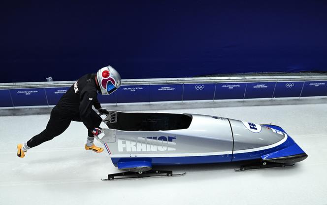 Margot Boch à l’entraînement avant l’épreuve de monobob des Jeux de Milan-Cortina, le 13&nbsp;février 2026.