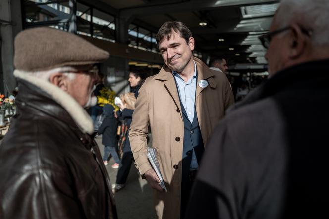 Benoît de Boysson, cadre de Reconquête ! et tête de la liste « Bourg Ambition », associant des personnalités LR, à Bourg-en-Bresse (Ain), le 7 février 2026.