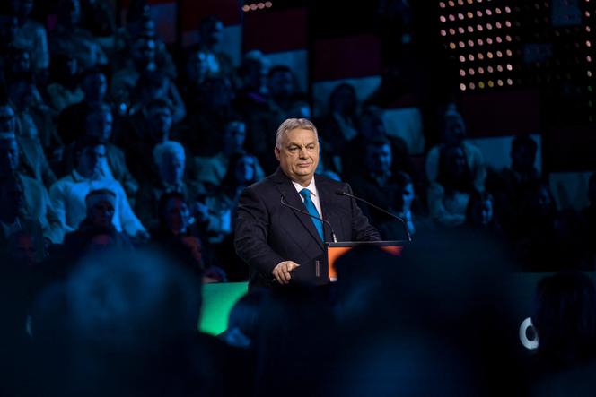 Le premier ministre hongrois, Viktor Orban, lors de son discours annuel sur l’état de la nation, à Budapest, samedi 14&nbsp;février 2026.