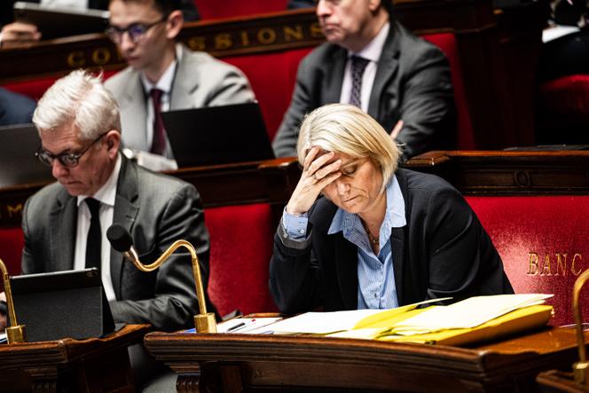 Stéphanie Rist, ministre de la santé, des familles, de l’autonomie et des personnes handicapées, lors de la  de la proposition de loi relative aux soins palliatifs et d'accompagnement, à l’Assemblére nationale, à Paris, le 17 février 2026.