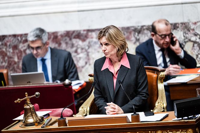 La présidente de l'Assemblée nationale, Yaël Braun-Pivet, à l’Assemblée nationale, à Paris, le 17 février 2026.