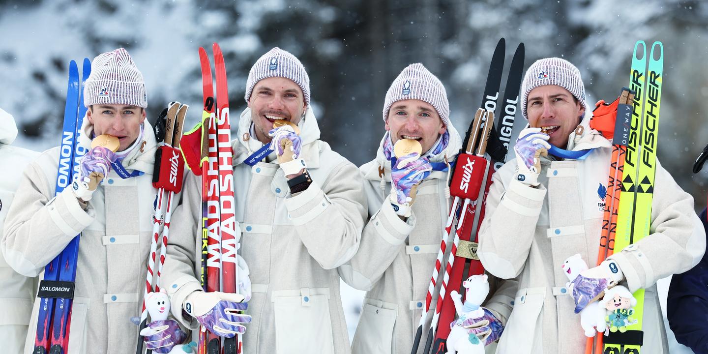 Biathlon : la France championne olympique en relais masculin et bat son record de médailles