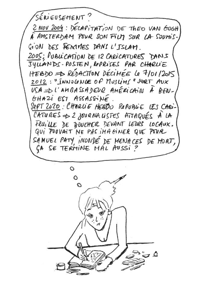 Dessin d’Emilie Frèche, extrait d’«&nbsp;Un séisme&nbsp;».