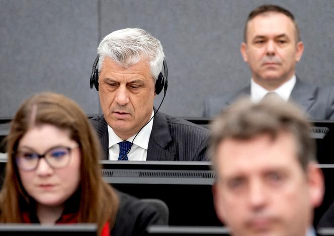 L’ancien président du Kosovo Hashim Thaçi assiste à son procès pour crimes de guerre à La Haye (Pays-Bas), le 3&nbsp;avril 2023.