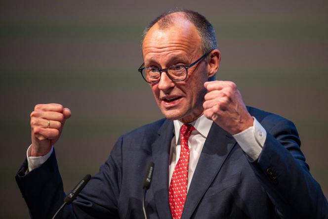 Le chancelier allemand, Friedrich Merz, à Trèves, en Allemagne, mercredi 18&nbsp;février 2026.