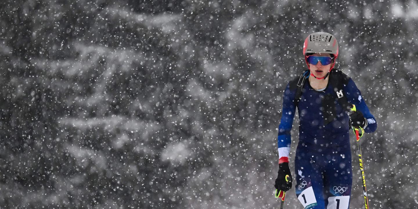 la Française Emily Harrop, favorite du ski-alpinisme, qualifiée pour les demi-finales de cette nouvelle discipline olympique