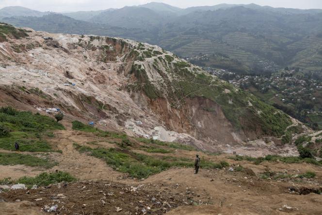 Les mines à ciel ouvert de Rubaya, en République démocratique du Congo, le 5&nbsp;mars 2025.