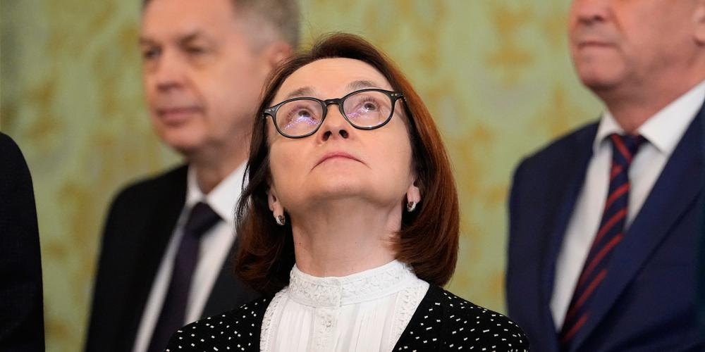 La gouverneure de la Banque centrale russe, Elvira Nabioullina, lors d’une rencontre au Kremlin, à Moscou, en février 2026. - ALEXANDER ZEMLIANICHENKO / AP