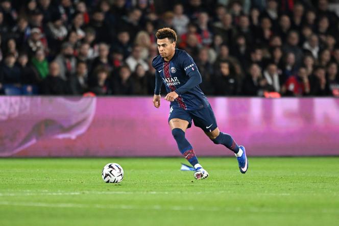 Désiré Doué, joueur du PSG, lors du match de Ligue 1&nbsp;entre le Paris Saint-Germain et Metz, à Paris, le 21&nbsp;février&nbsp;2026.