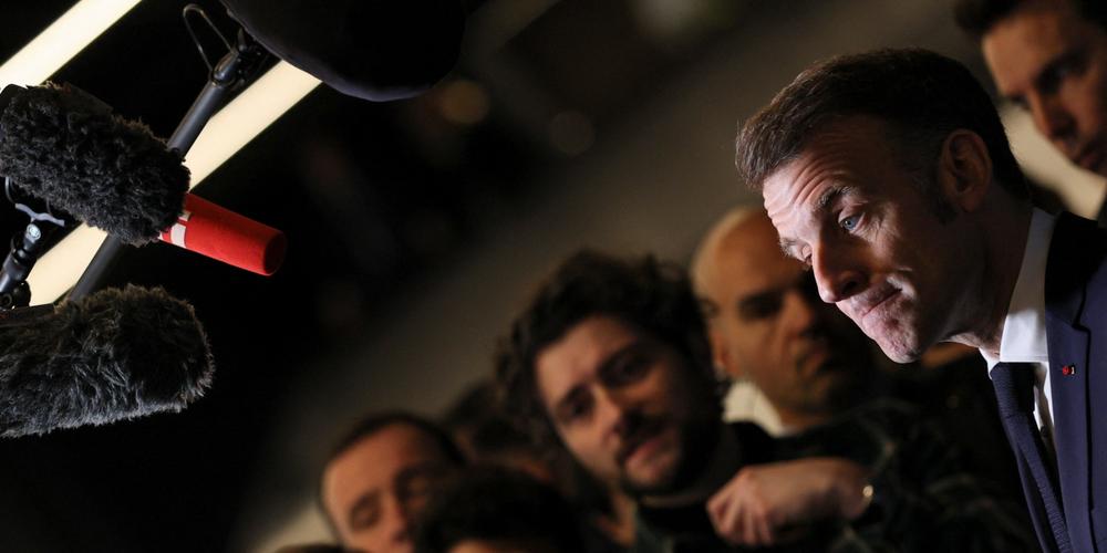 Emmanuel Macron, à l’occasion de l’inauguration du Salon de l’agriculture, à Paris, le 21 février 2026. - MANON CRUZ/REUTERS