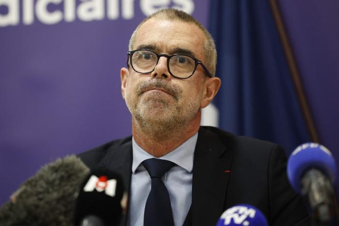 Le procureur du tribunal de Bobigny, Eric Mathais, lors d’une conférence de presse à Bobigny, le&nbsp;22&nbsp;février&nbsp;2026.