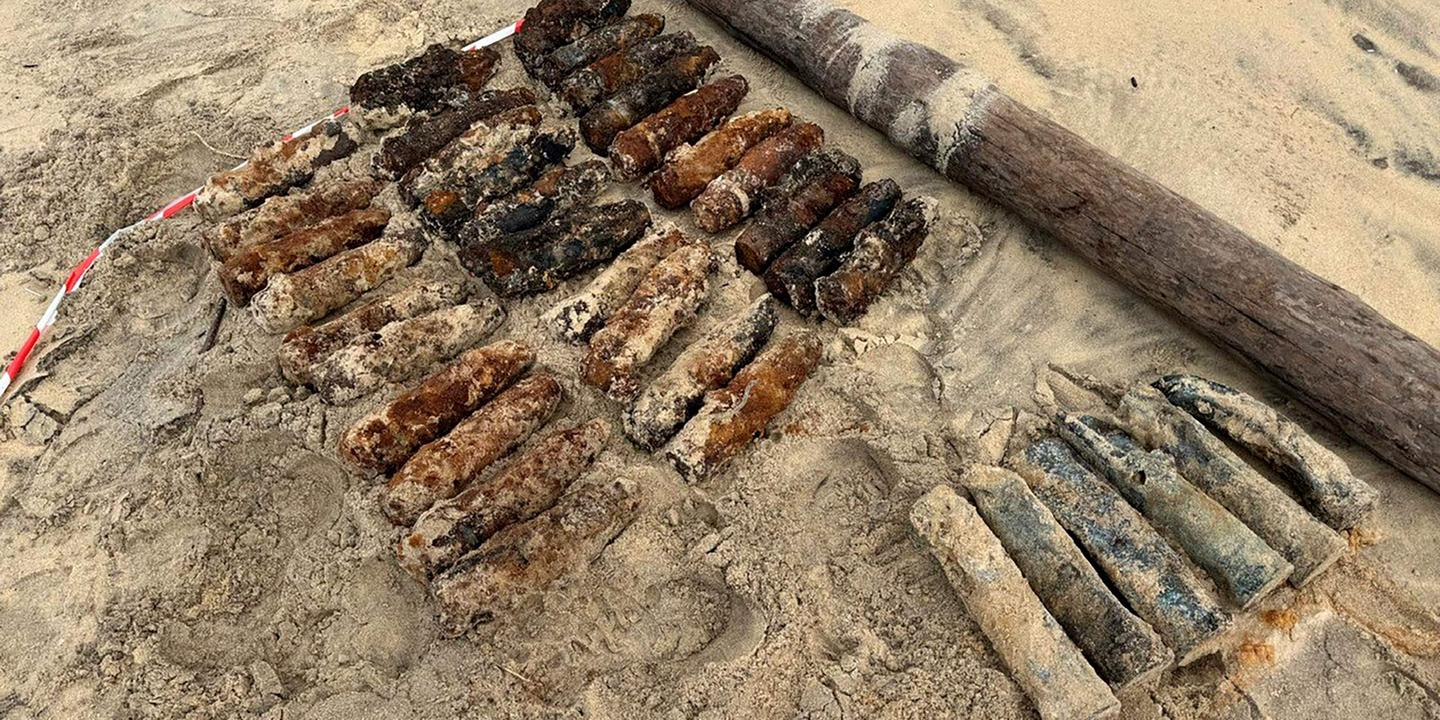 Déminage en Gironde : 35 obus de la Seconde Guerre mondiale neutralisés sur une plage