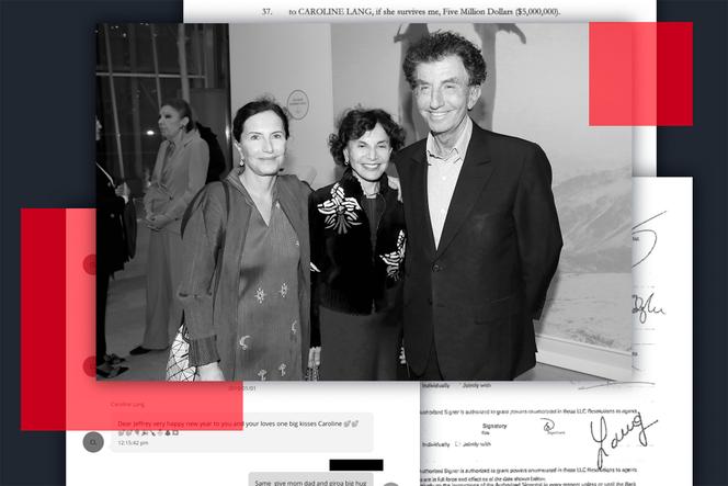 Caroline, Monique et Jack Lang, à la Fondation Louis Vuitton, à Paris, le 29&nbsp;septembre&nbsp;2019.