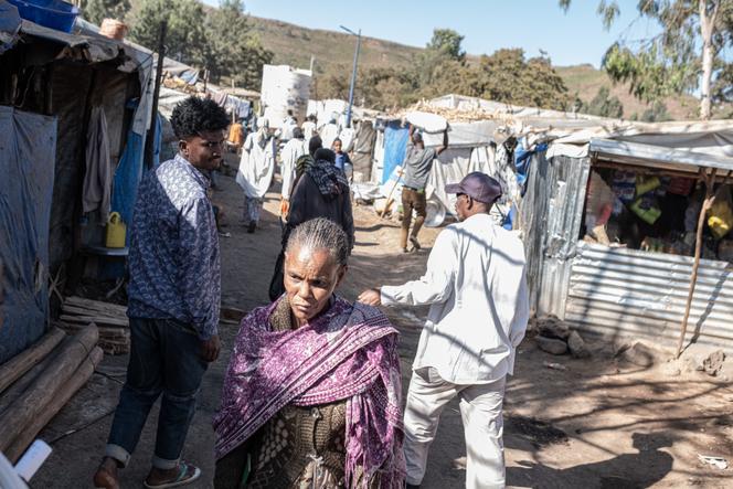 Dans le camp de Tshehaye, à Shiré (Ethiopie), où des milliers de familles vivent dans des abris de fortune depuis la fin de la guerre de 2022, le 7 février 2026.