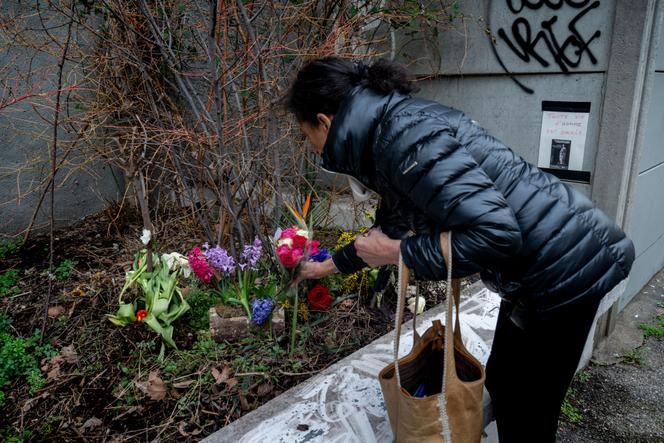 A l’endroit où Quentin Deranque a été battu à mort, à Lyon (Rhône),  le 21 février 2026.