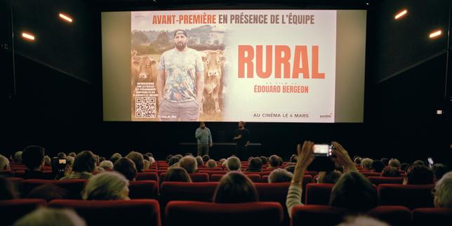 Avant-première du film «&nbsp;Rural&nbsp;», au cinéma Le Rex de Mamers (Sarthe), en présence de son protagoniste, l’éleveur Jérôme Bayle, et du réalisateur Edouard Bergeon, le 7&nbsp;février&nbsp;2026.