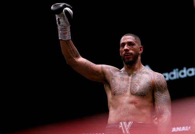 Tony Yoka après sa victoire face au Russe Arslan Yallyev, à l’Adidas Arena, à Paris, le 17&nbsp;mai 2025.