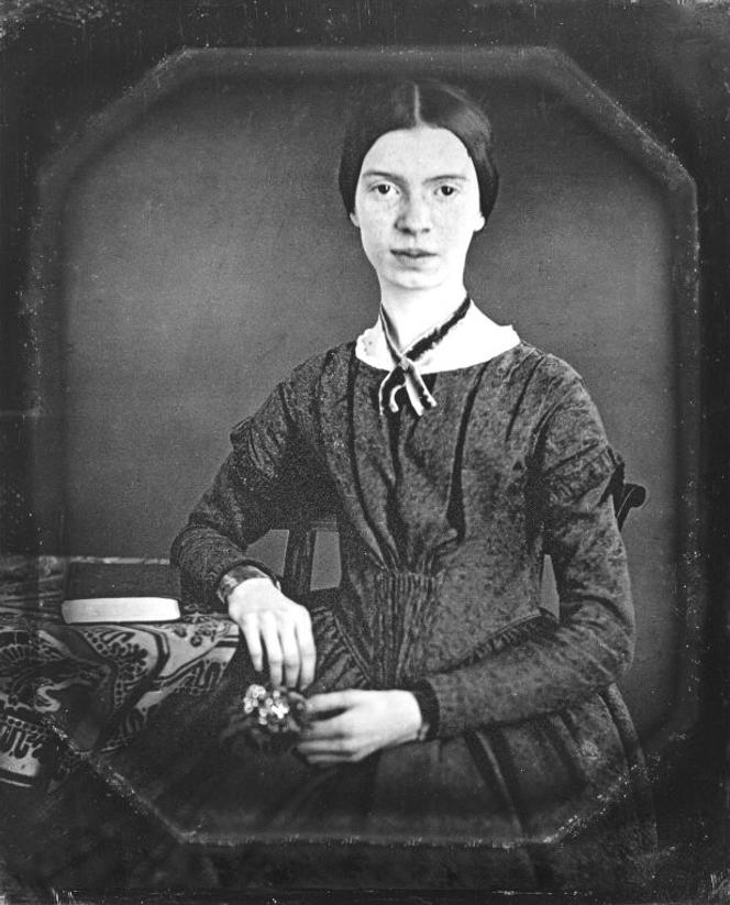 Daguerréotype de la poétesse Emily Dickinson, vers 1848.