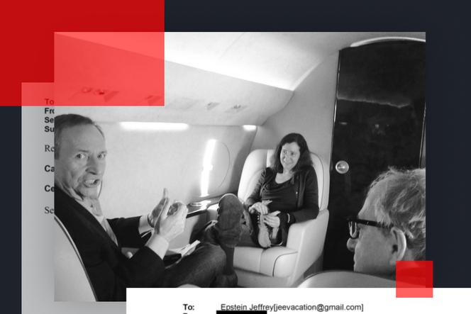 Esta foto sem data da coleção pessoal de Jeffrey Epstein fornecida pelos democratas no Comitê de Supervisão da Câmara em 12 de dezembro de 2025 mostra o ex-presidente de Harvard Larry Summers (à esquerda), sua esposa e o ator e diretor Woody Allen.