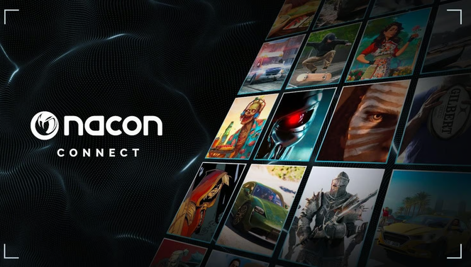 Affiche de la conférence en ligne Nacon Connect qui se tiendra le 4&nbsp;mars à 20&nbsp;heures. 