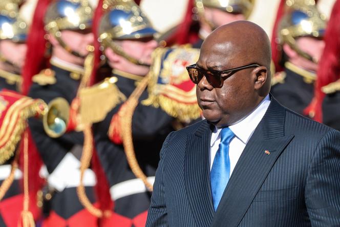 Le président de la République démocratique du Congo, Félix Tshisekedi, arrive à l’Elysée, à Paris, le 25 février 2026.