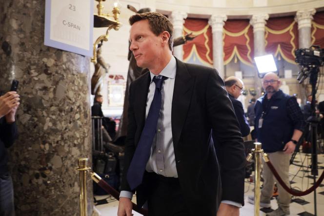 David Ellison, CEO da Paramount Skydance, antes do discurso sobre o Estado da União de Donald Trump no Capitólio em Washington, 24 de fevereiro de 2026.
