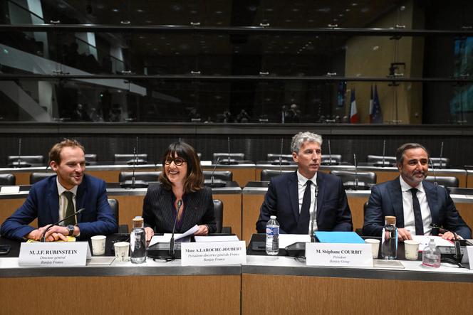 Lors de l’audition de la société de production Banijay devant la Commission d’enquête sur la neutralité, le fonctionnement et le financement de l’audiovisuel public, à l’Assemblée nationale, à Paris, le 25 février 2026.