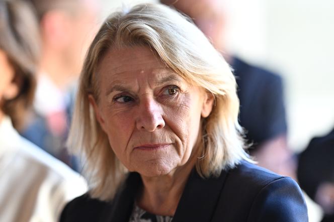 Catherine Pégard, à Pontlevoy (Loir-et-Cher), dans le cadre de la 42e édition des Journées européennes du patrimoine, le 19&nbsp;septembre&nbsp;2025.