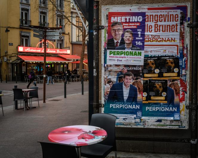 Dans le centre-ville de Perpignan, le 27 février 2026.