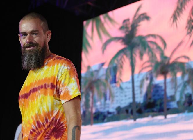 Jack Dorsey, na convenção Bitcoin de 2021, em Miami, Flórida, 4 de junho de 2021.