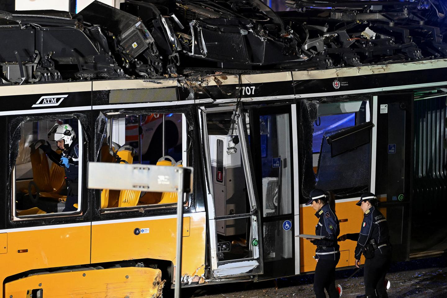 Tram crash in Milan kills two people and injures 39 others