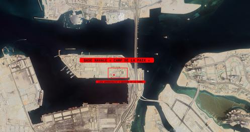 Une base navale française, appelée « Camp de la Paix » est située dans le port Zayed, au nord-est d’Abou Dhabi.