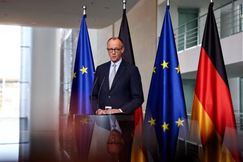 Le chancelier allemand, Friedrich Merz, à Berlin, le 1ᵉʳ mars 2026.