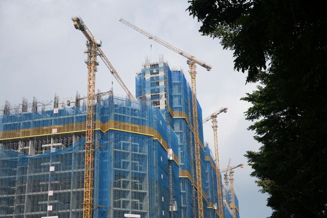 Un bâtiment en construction à Hanoï, au Vietnam, le 11 août 2025.