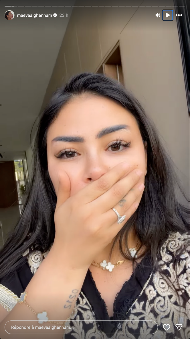 Capture d’écran du compte Instagram de l’influenceuse Maeva Ghennam.