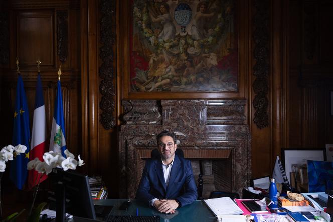 Arnaud Robinet, mayor of Reims, in his office at city hall, February 5, 2026. 