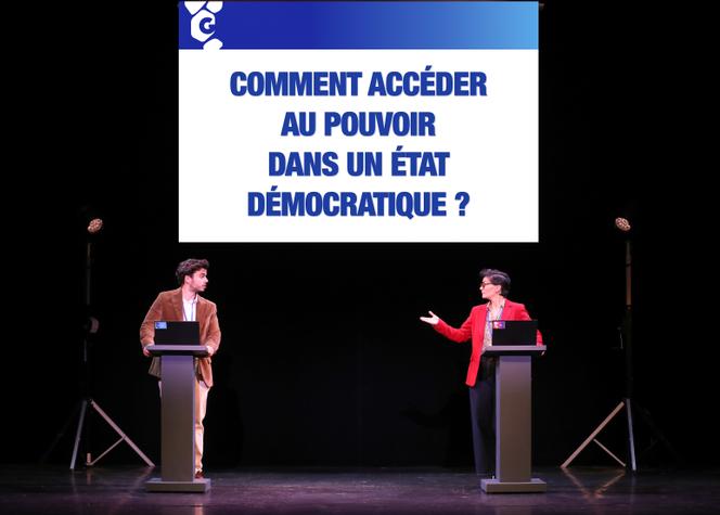 David Guez et Maïa Le Fourn, dans « L’Art d’avoir toujours raison », de Logan de Carvalho et Sébastien Valignat, au Théâtre Tristan Bernard, à Paris, en janvier 2026. 